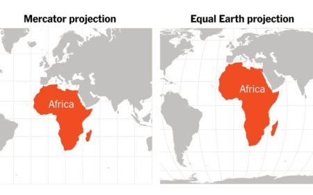 VN adviseert gebruik Equal Earth-kaart met grotere weergave Afrika