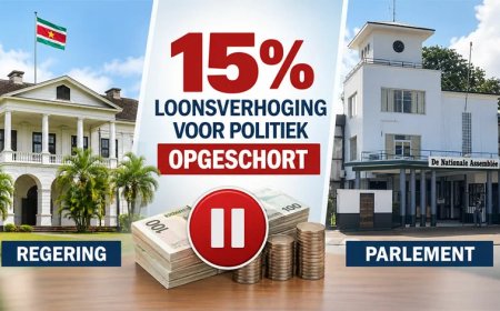 15 procent loonsverhoging voor regering en DNA voorlopig opgeschort
