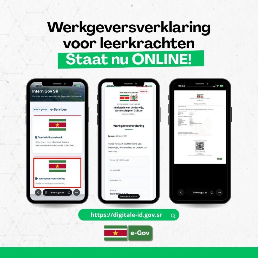 Werkgeversverklaring leerkrachten sinds 1 september digitaal
