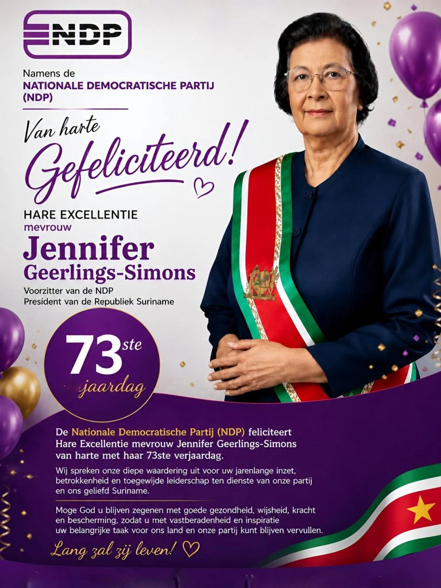 President Jennifer Simons viert 73ste verjaardag