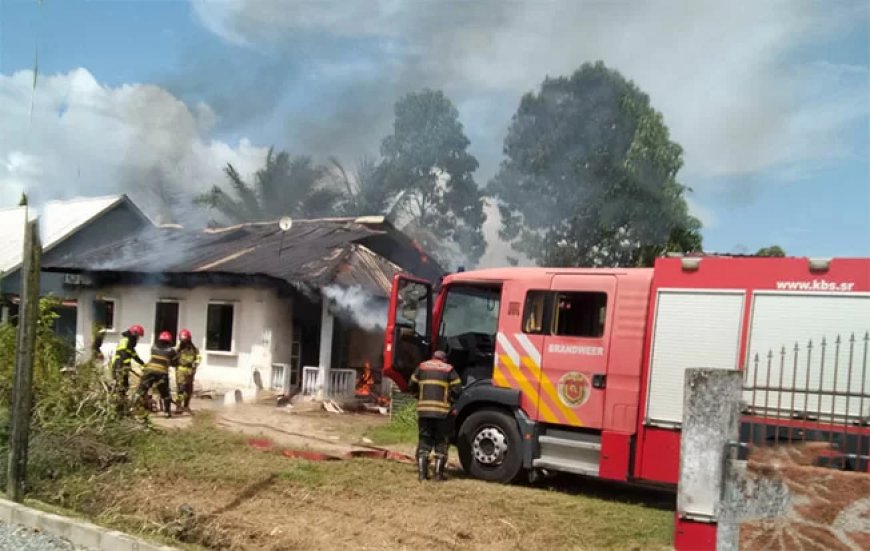 Woning afgebrand aan Sastrodisomoweg