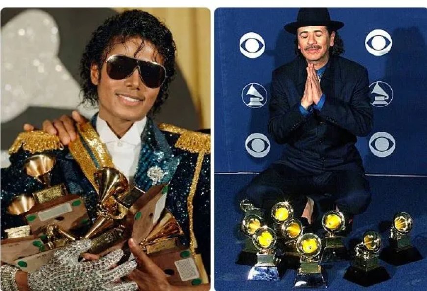 Michael Jackson en Santana delen Grammy record