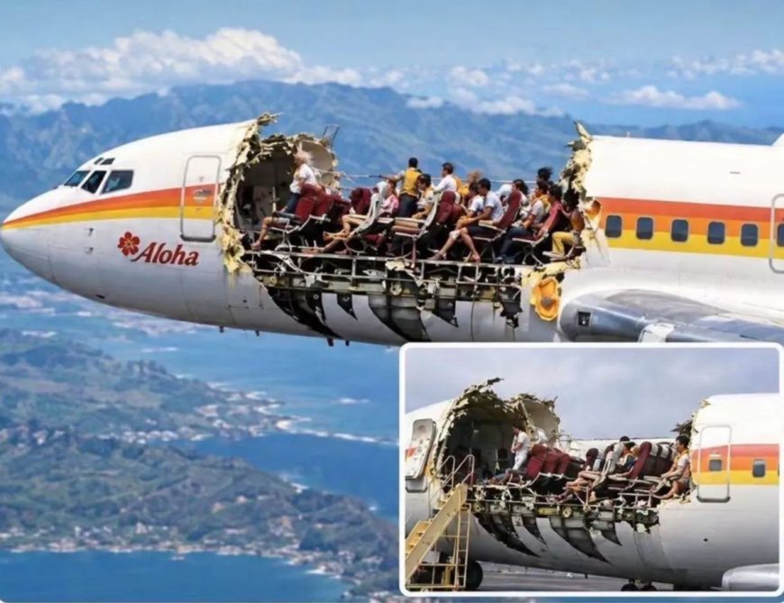 WIST U DAT: Een Aloha Airlines-vliegtuig in 1988 tijdens vlucht deel dak verloor en toch veil