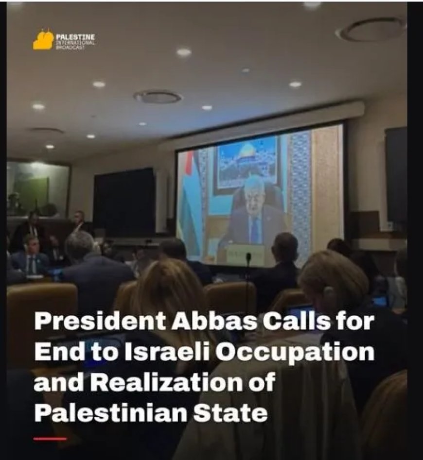   Abbas: Komend jaar moet einde brengen aan Israëlische bezetting.