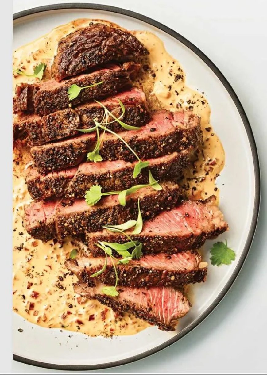 Pittige steak met romige chipotlesaus