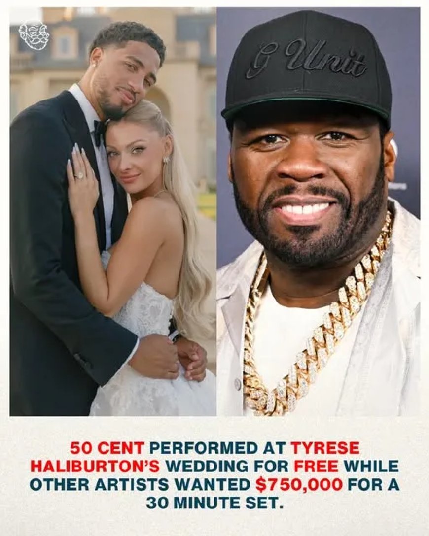 50 Cent treedt gratis op tijdens bruiloft van Tyrese Haliburton