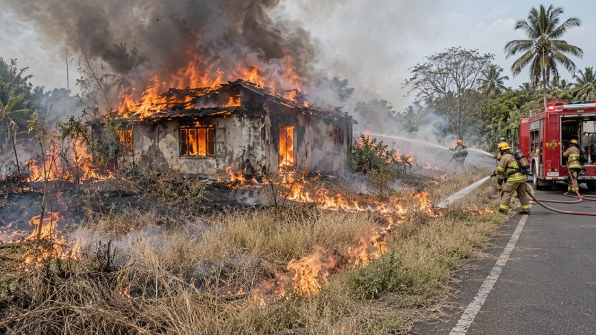 Grasvuur bereikt verlaten woning aan Monplaisirweg en richt ravage aan