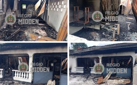 Woning volledig uitgebrand aan Peprepinweg