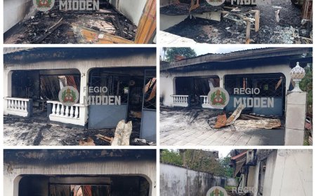 Buren ontdekken uitslaande woningbrand te Santo Boma