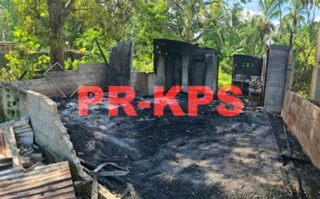 Woning Coronie in de as gelegd