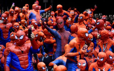 Honderden Spider-Mannen verzamelen zich voor wereldrecord