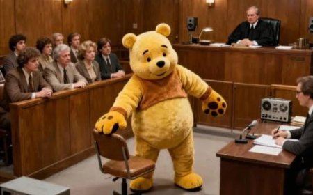 Winnie de Poeh verschijnt als getuige voor de rechter