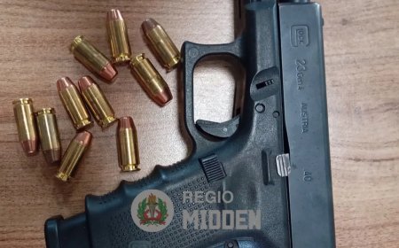 Man aangehouden met Glock en tien scherpe patronen
