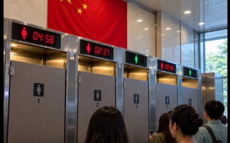 Chinese openbare toiletten tonen hoelang bezoekers binnen zitten