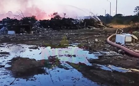 Brandweer zet waterkanonnen in bij brand op vuilstortplaats Ornamibo