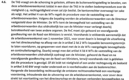 TAS-contract: beschermde Monorath de directeur of het publieke belang?