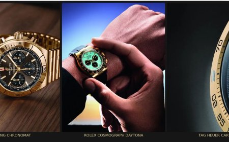 Gouden horloges combineren luxe en sportieve techniek