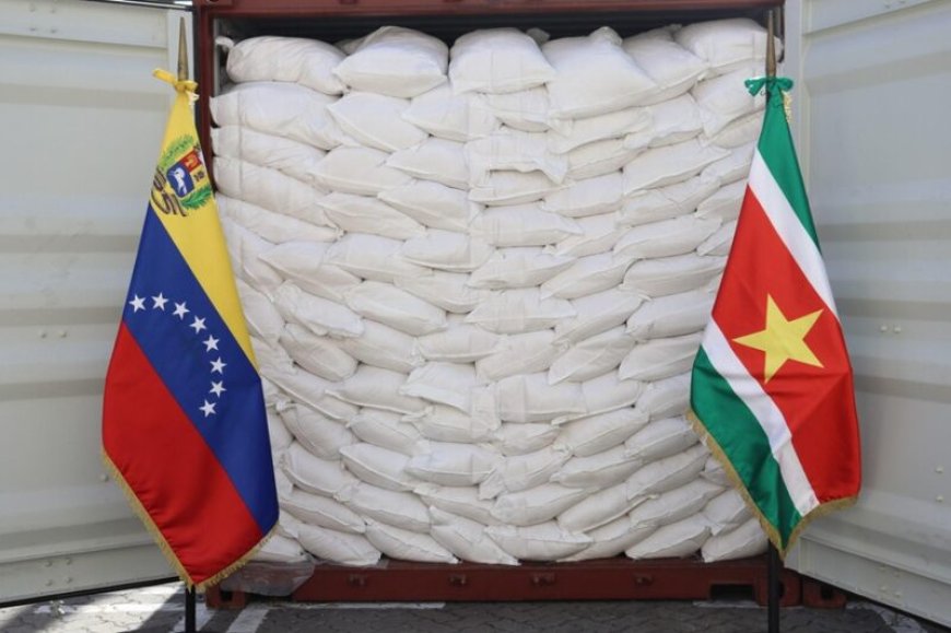 Tweede humanitaire hulpzending Suriname: 55,45 ton rijst voor Venezuela