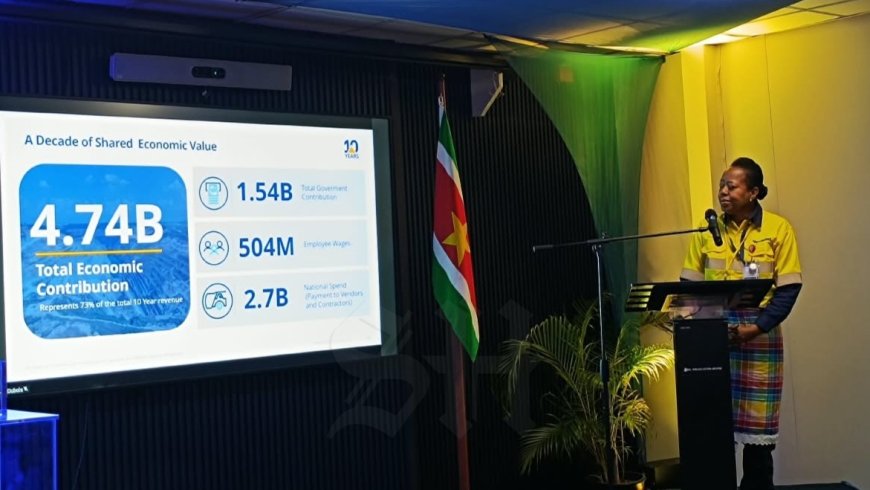 Newmont: US$ 4,74 miljard bleef in Suriname na tien jaar goudproductie bij Merian