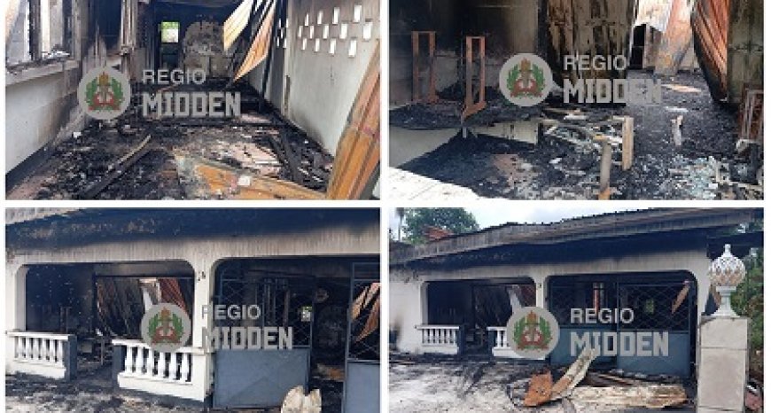 Woning volledig uitgebrand aan Peprepinweg