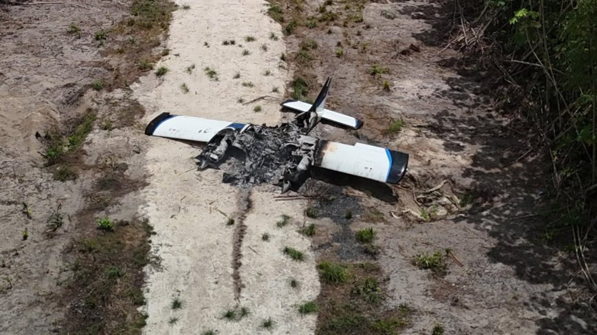 Illegale landingsbaan en uitgebrand vliegtuig ontdekt in Goliathgebied