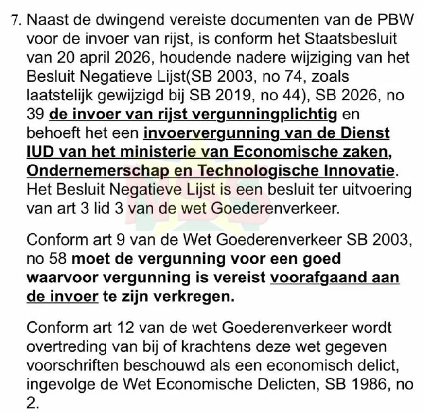 Baasaron: Ramadhin heeft geen invoervergunning voor rijst – ‘Niets, nada, nul’