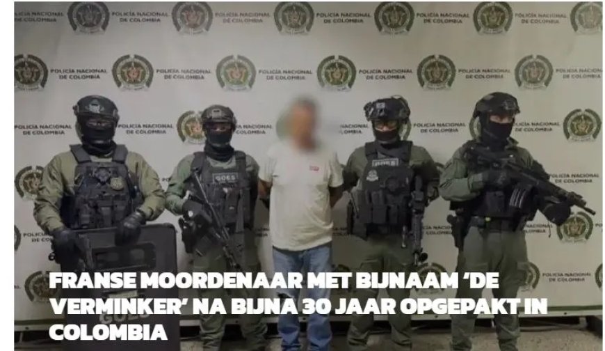 Na 31 jaar gezochte moordverdachte opgepakt in Colombia.