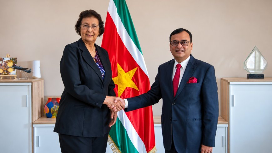 Vertrekkende Indiase ambassadeur ziet nieuwe kansen voor Suriname in landbouw en technologie