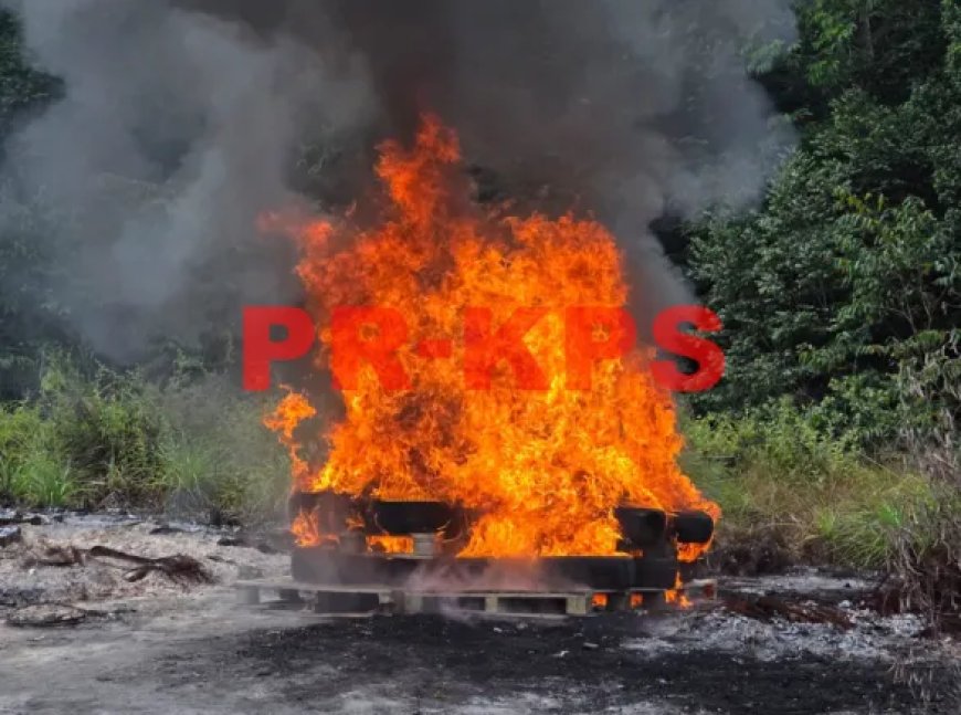 Narcotica Brigade verbrandt 155 kilogram drugs te Kraka