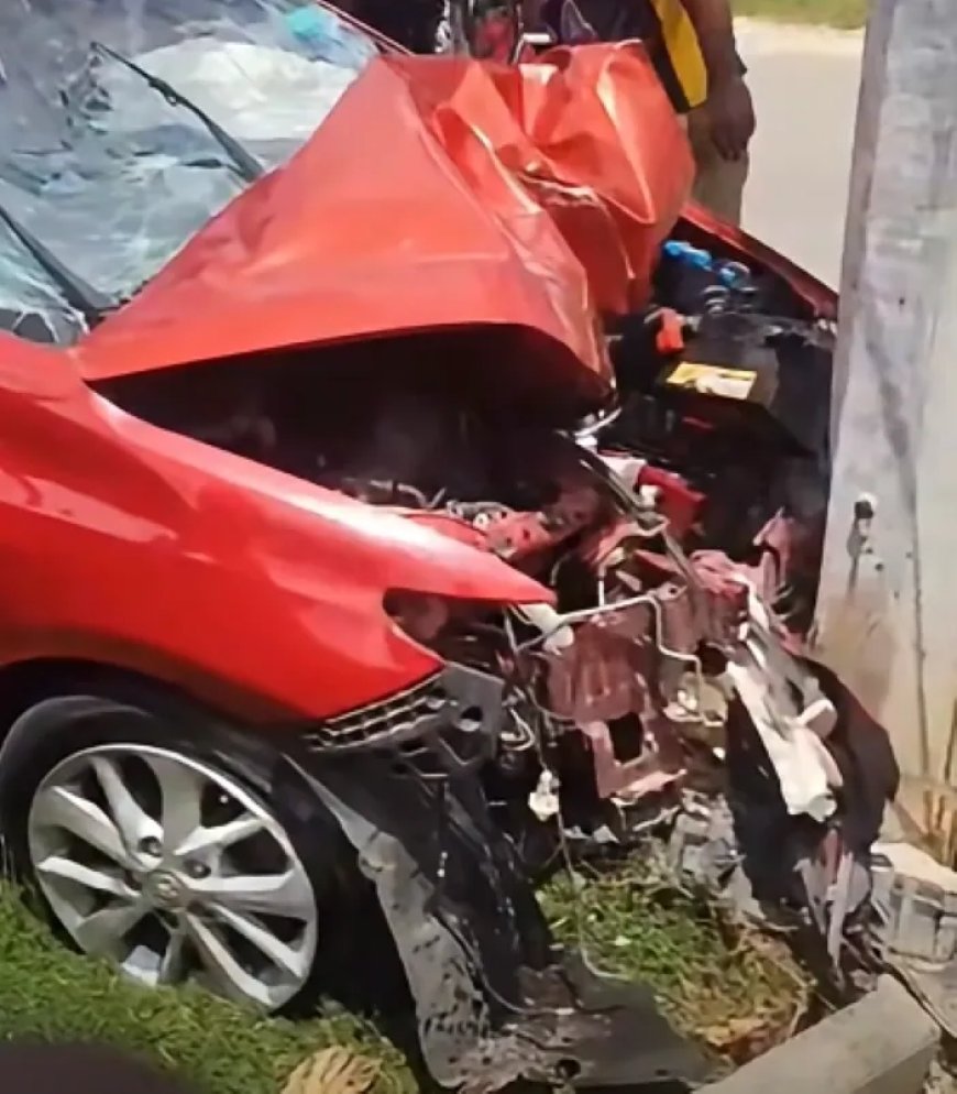 Automobilist overlijdt na tegen mast te zijn gereden