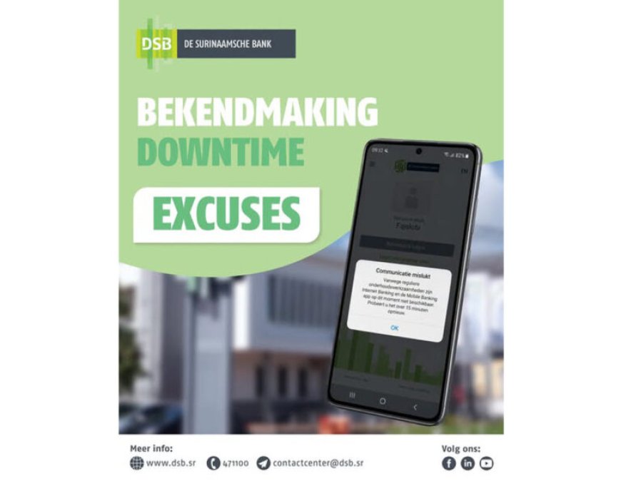 DSB verhoogt transactielimiet naar SRD 300.000 na beveiligingsupdate