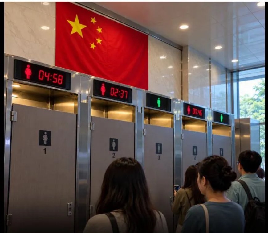 Chinese openbare toiletten tonen hoelang bezoekers binnen zitten