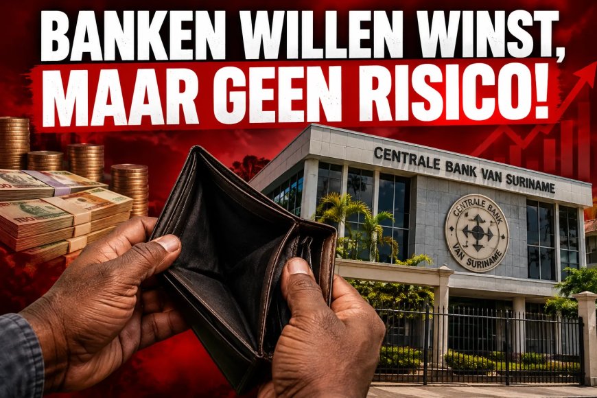 Surinaamse banken: winst zonder risico, burgers zonder krediet