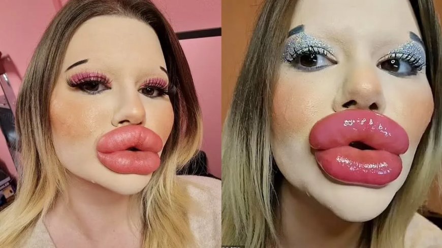 WIST U DAT: Bulgaarse jonge vrouw wordt gemeden vanwege haar extreme lippen?