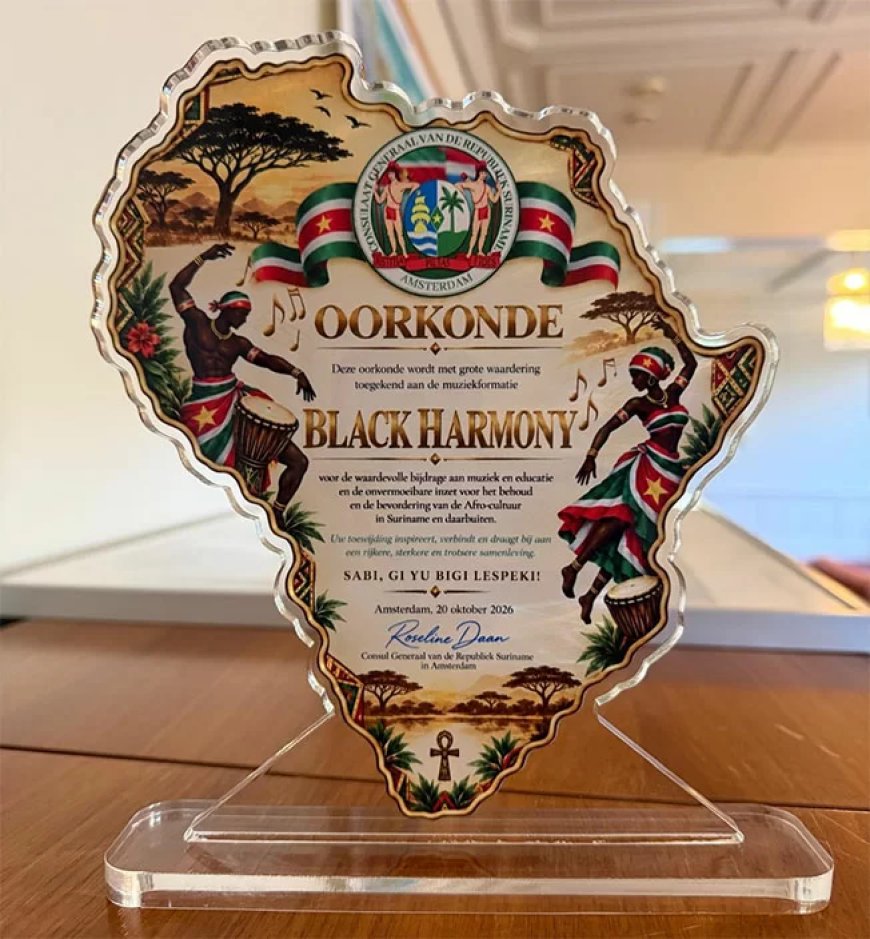 Black Harmony onderscheiden voor behoud Afro-Surinaams erfgoed
