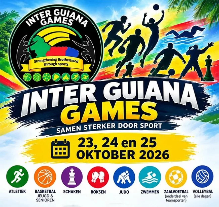 Ruim 150 Surinaamse sporters in actie tijdens Inter-Guyanese Spelen