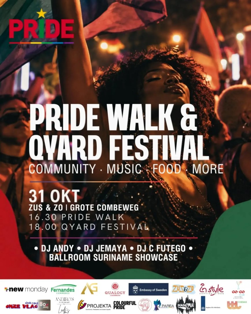 Pride Walk sluit zaterdag 31 oktober Pride Month Suriname af