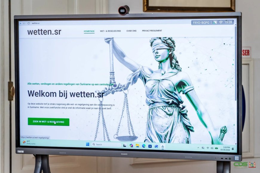 Digitaal wettenplatform Wetten.sr in gebruik genomen